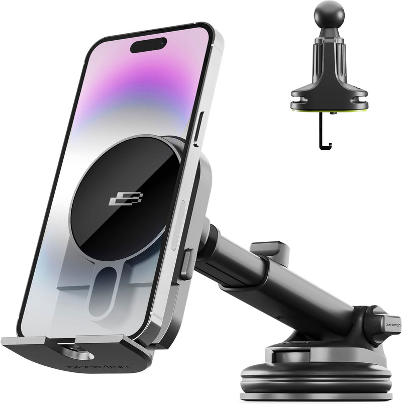 Bracketron - PwrUp MagAlign WindowDash  Vent Mount for most cell phones - Black