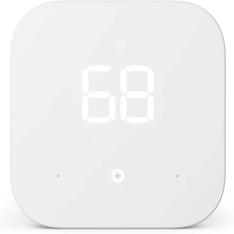 Amazon - Smart Programmable Thermostat with Alexa C-Wire Required - White