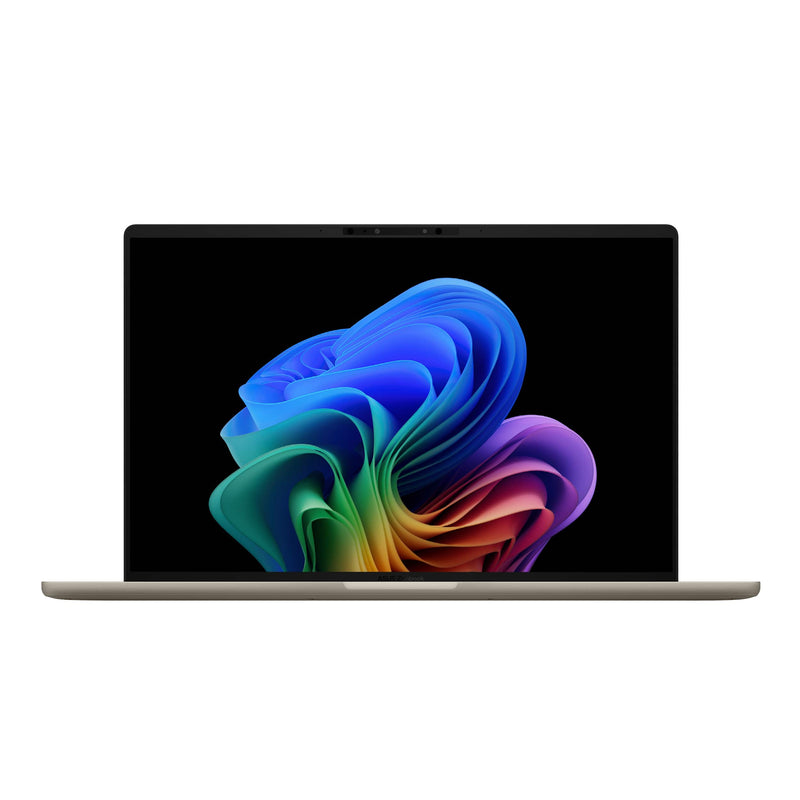 ASUS - Zenbook A14 14" FHD+ OLED Laptop - Copilot+ PC - Snapdragon X Plus - 16GB RAM - 512GB SSD - Zabriskie Beige