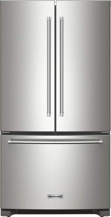 KitchenAid - 20 Cu. Ft. French Door Refrigerator with Interior Water Dispenser - Stainless Steel