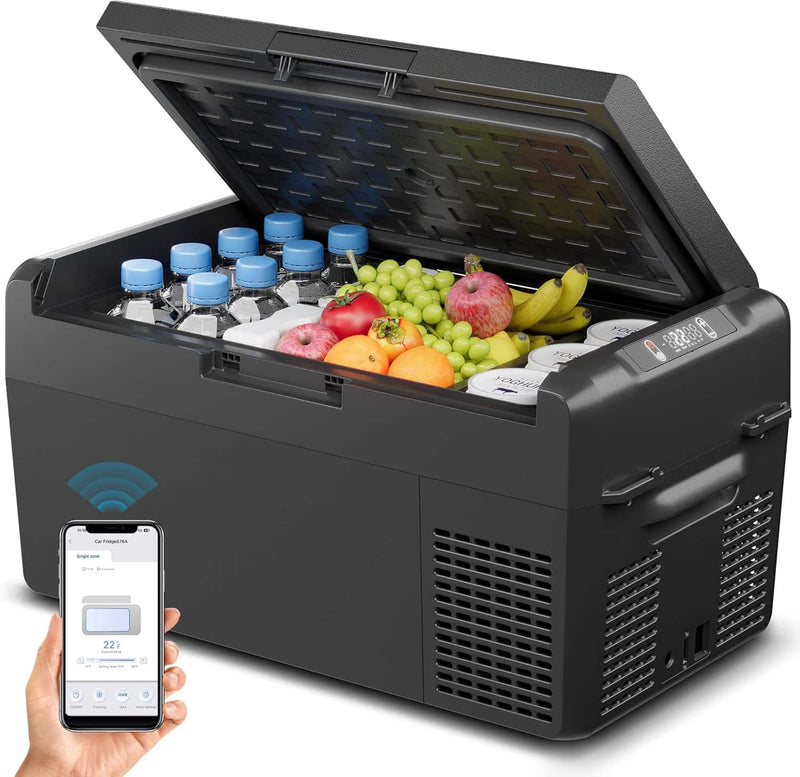 Euhomy - 21 QT Portable Car Refrigerator - Black