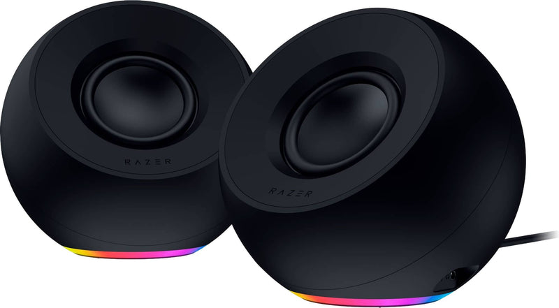Razer - Mako X 2.0 RGB Desktop Speakers with Chroma RGB Underglow and 7.1 Surround Sound - Black