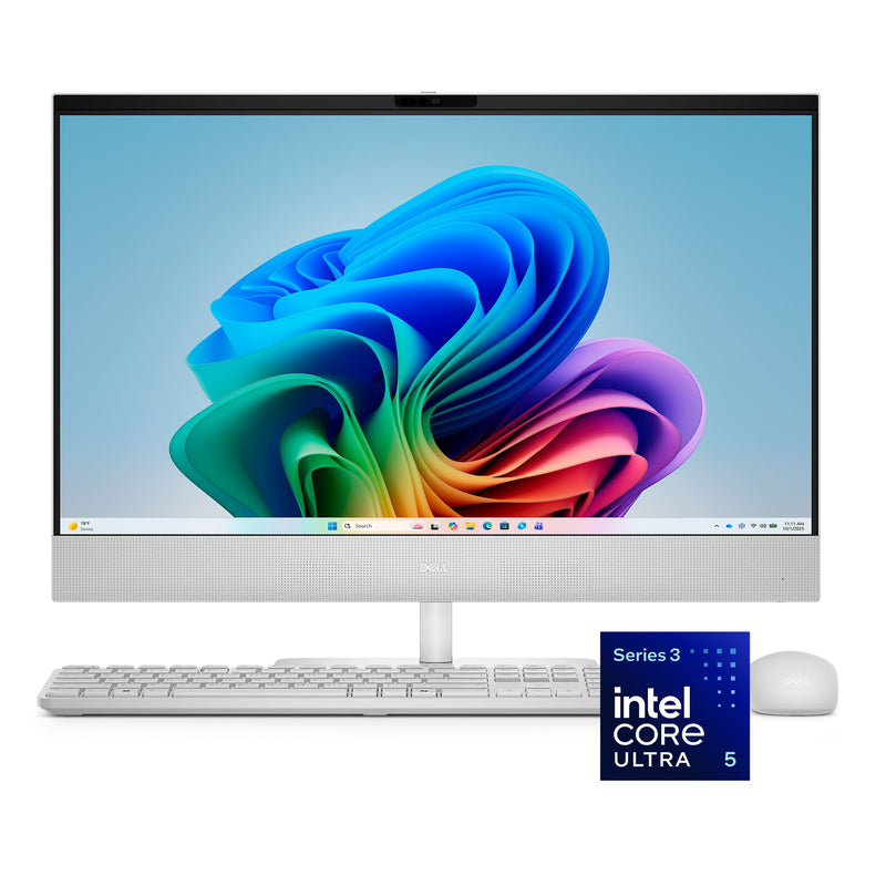 Dell - 24" 2K IPS Touchscreen All-in-One - Intel Core Ultra 5 322 2026 - 16GB Memory - 512GB Storage - Copilot+ PC - Light Ash