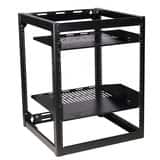 26" Tall AV Rack 15U Stackable Skeleton Rack