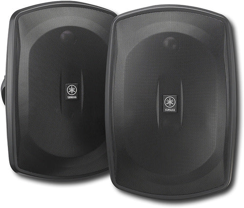 Yamaha - Natural Sound 5" 2-Way All-Weather Outdoor Speakers (Pair) - Black