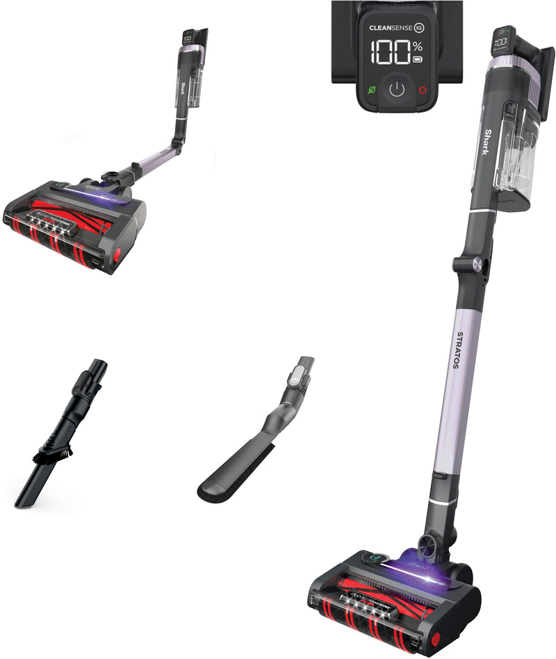 Shark - Stratos MultiFLEX Cordless Stick Vacuum with Clean Sense IQ and Odor Neutralizer Up to 40 min Runtime - Ash Purple
