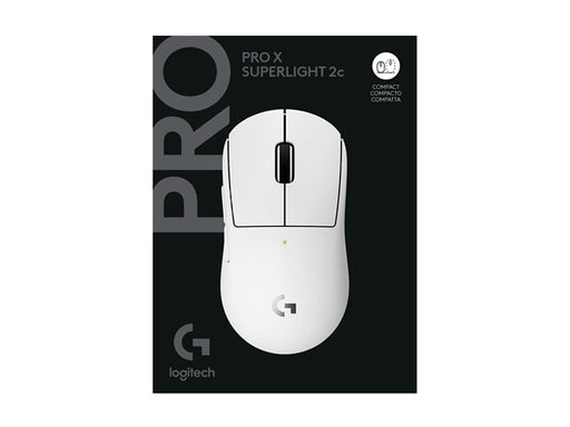 Logitech - PRO X SUPERLIGHT 2c LIGHTSPEED Lightweight Compact Wireless Optical HERO 2 Sensor 44 000 DPI Gaming Mouse - Wireless - White