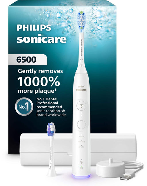 Philips Sonicare - 6500 Series Rechargeable Electric Toothbrush - HX7410/10 - White