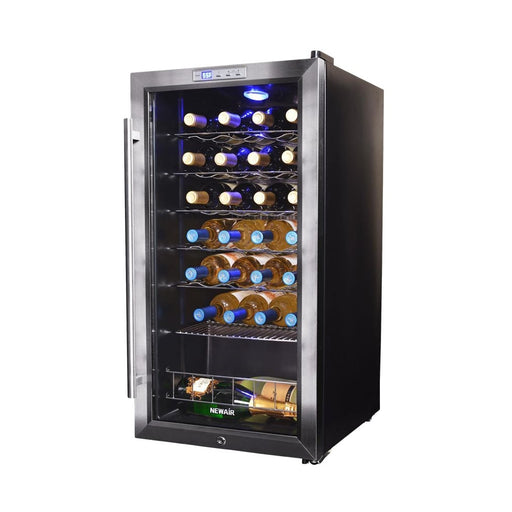 NewAir - 27-Bottle Wine Cooler - Stainless Steel