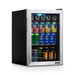 NewAir- 90-Can Beverage Fridge with Adjustable Shelves and Lock - Stainless Steel