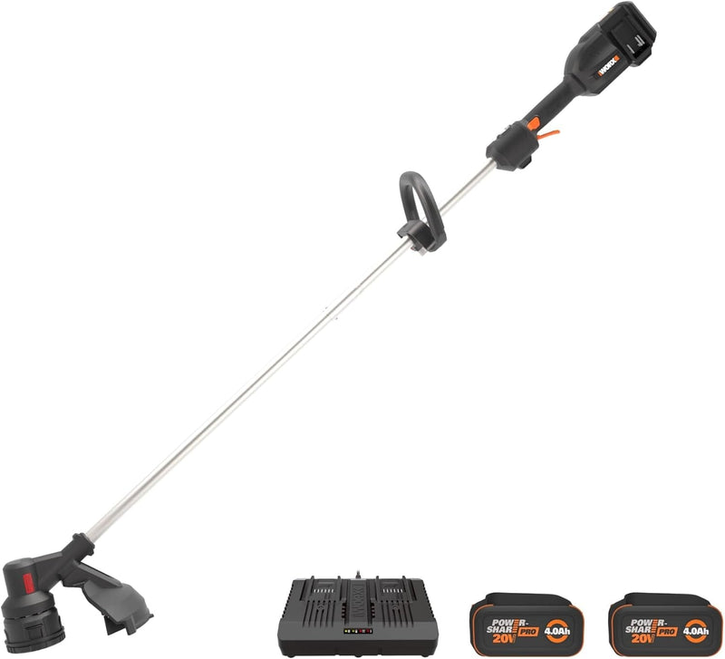 WORX Nitro Power Share Brushless 40-volt 15-in Straight Shaft Battery String Trimmer Edger Conversion Capable 4 Ah (Battery Included) (Charger Included)