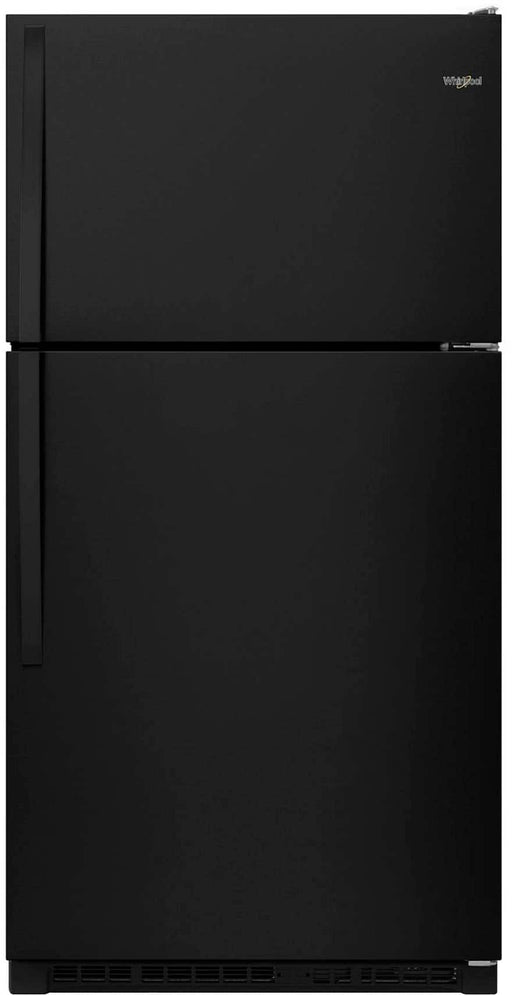 Whirlpool - 20.5 Cu. Ft. Top-Freezer Refrigerator with Frameless Glass Shelves - Black