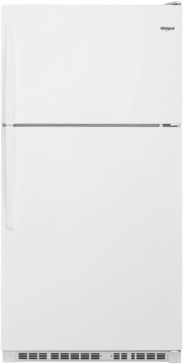 Whirlpool - 20.5 Cu. Ft. Top-Freezer Refrigerator with Frameless Glass Shelves - White