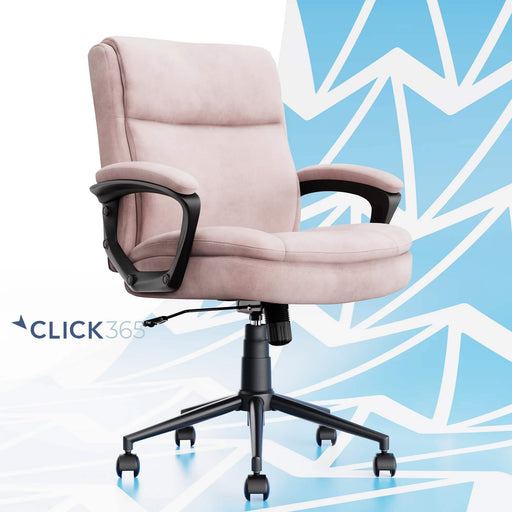Click365 - Transform 2.0 Extra Comfort Ergonomic Mid-Back Desk Chair - Light Pink