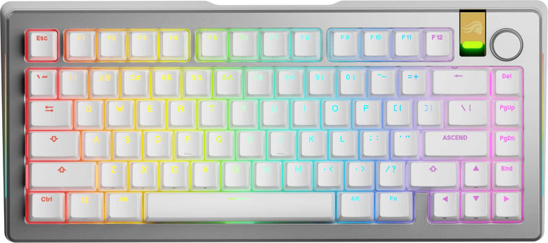 Glorious - GMMK 3 PRO HE 75 Wireless Hall-Effect Linear Switch Gaming Keyboard with Rapid Trigger and Adjustable Actuation - Silver
