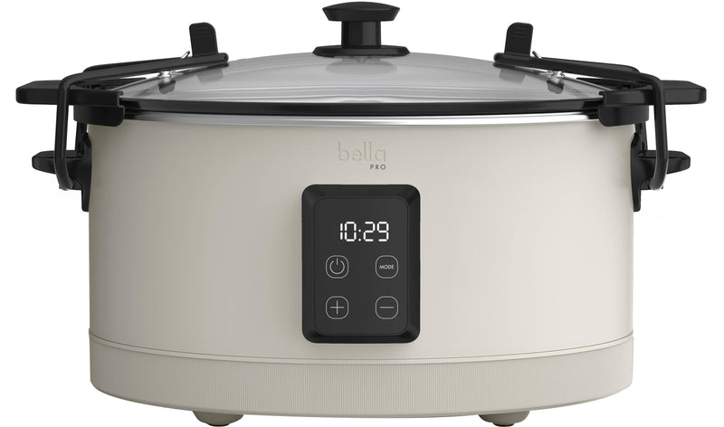 bella PRO - 7-qt. Programmable Slow Cooker with Searing Function - Oatmilk