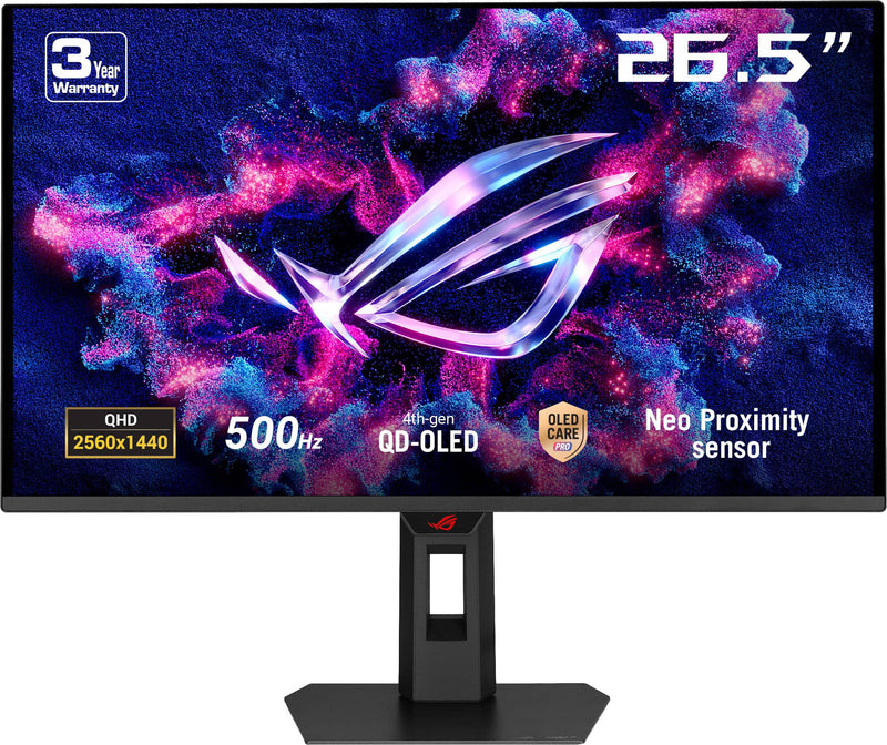 ASUS - ROG Strix 27" 2K OLED 500Hz 0.03ms Gaming Monitor with G-SYNC/FreeSync and HDR (HDMI DisplayPort) - Black