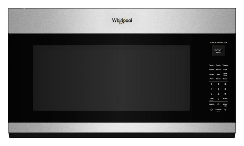 Whirlpool - 2.1 cu. ft. Microwave Hood with Sensor Cooking and AccuPop - AFP Stainless Finish