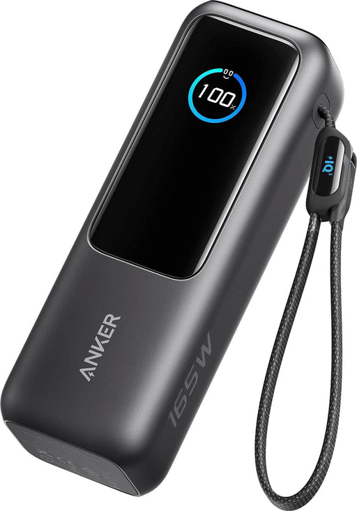 Anker - Laptop Power Bank (25K 165W Built-In and Retractable Cables) - Black