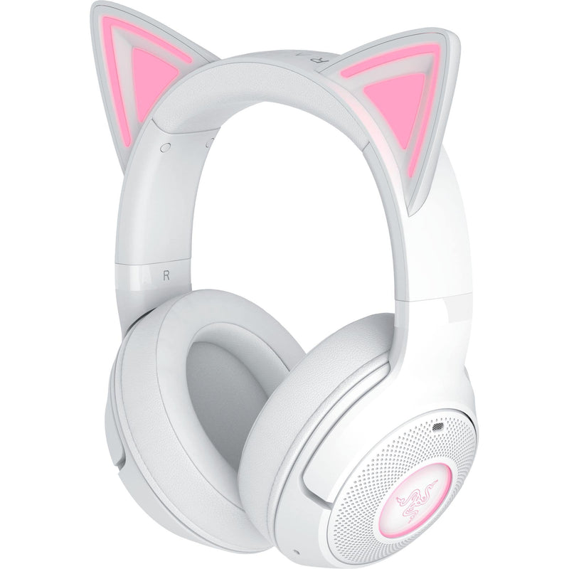 Razer - Kraken Kitty V2  Wireless Gaming Headset for PC Mac Mobile and Tablet - White