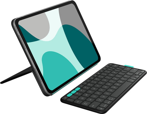 Logitech Flip Folio - keyboard and folio case full size - QWERTY - English - graphite Input Device