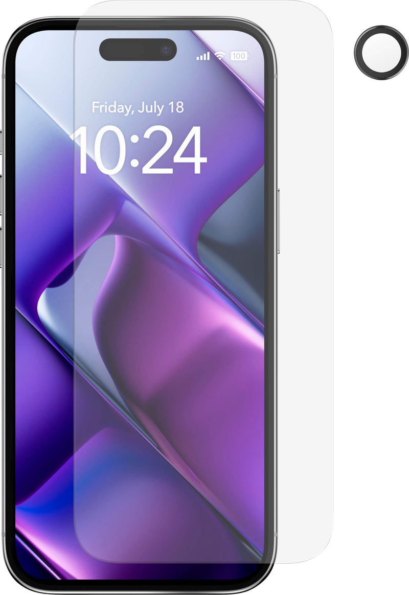 Insignia - Glass Screen Protector with Lens Protection for Apple iPhone Air (3-Pack) - Clear