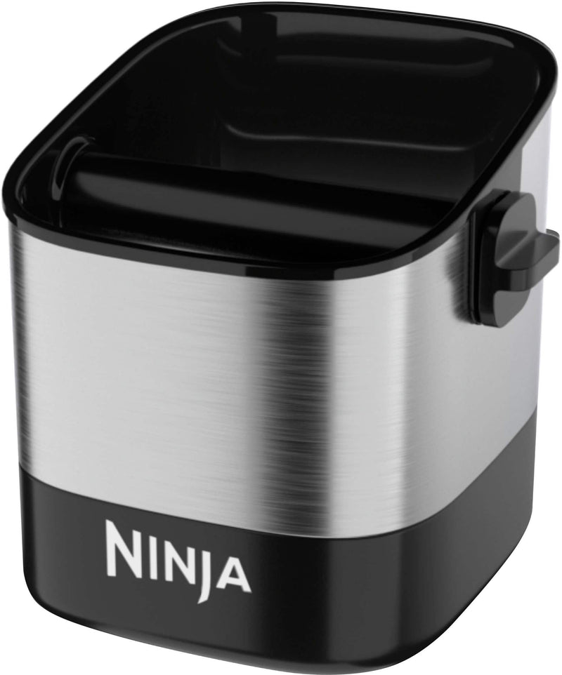 Ninja - Luxe Caf Knock Box Accessories for Espresso Machine Non-slip Base Holds 10 Double Shot Pucks - Silver