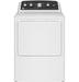 GE - 7.2 Cu. Ft. Gas Dryer with Auto Dry - White with Matte Black