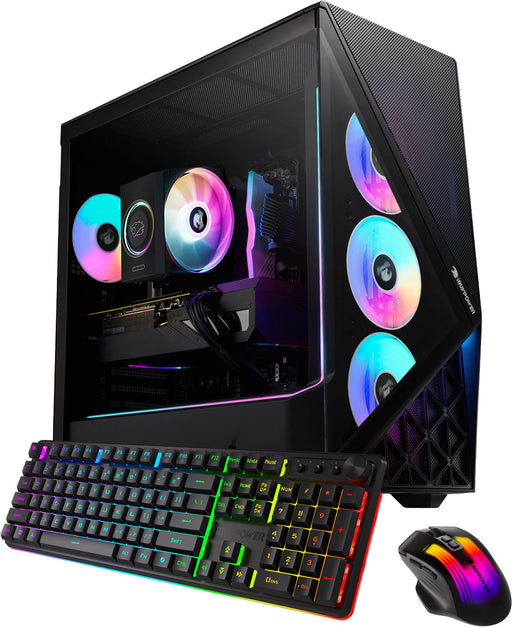 iBUYPOWER - Slate Gaming Desktop PC Intel Core Ultra 5 225F 2025 INTEL Arc B570 10GB 16GB DDR5 RGB 1TB NVMe SSD Storage - Black