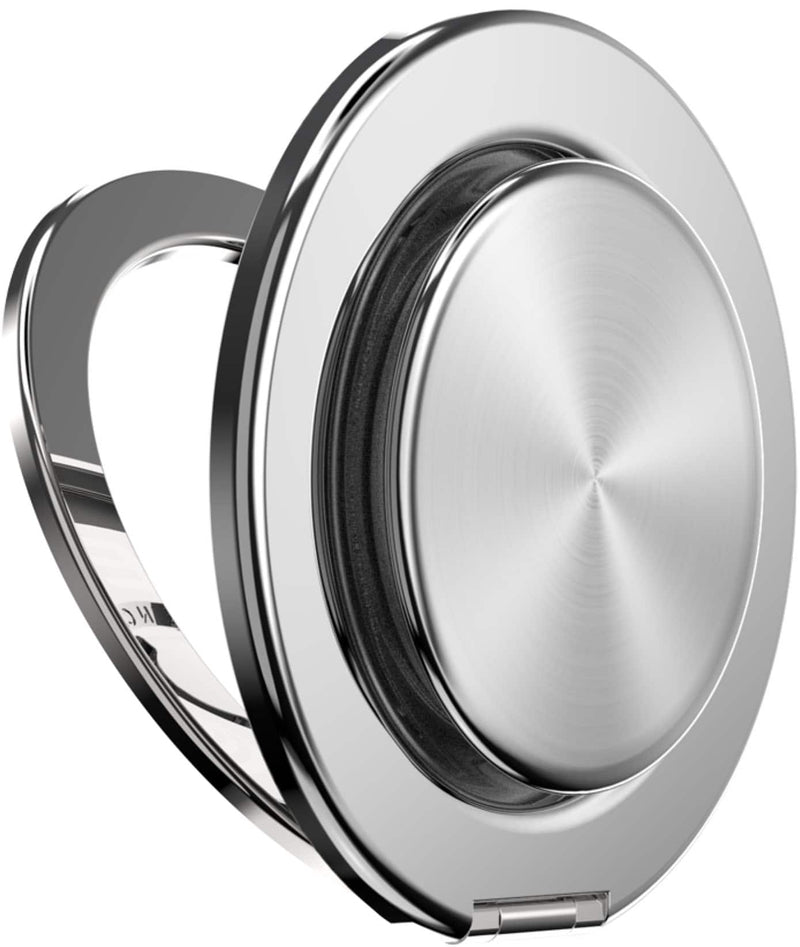 PopSockets - MagSafe Kick-Out Universal Magnetic Grip  Stand with Adapter Ring for Cell Phones - Alum-Radial Silver