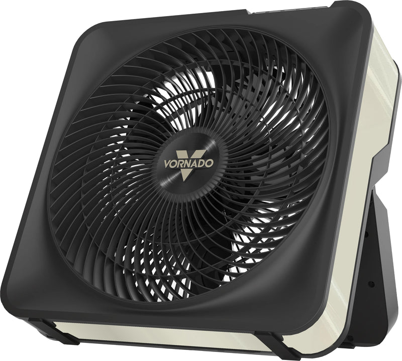 Vornado - Model 80X High Velocity Box Fan with Kick Stand Digital Display Removable Grille 99 Speeds 1-12 Hour Timer - Cool Grey