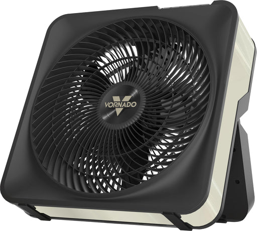 Vornado - Model 80X High Velocity Box Fan with Kick Stand Digital Display Removable Grille 99 Speeds 1-12 Hour Timer - Cool Grey