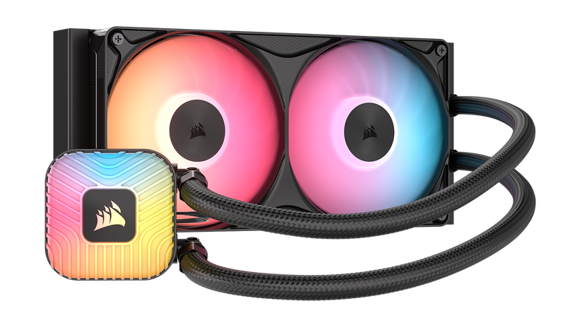 CORSAIR - NAUTILUS II 240 RS ARGB Liquid CPU Cooler  Vibrant ARGB FlowDrive 2S Pump RS II ARGB Uni Frame Fans 240mm Radiator - Black