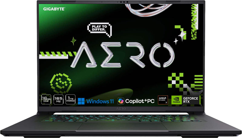 GIGABYTE - GAMING A16 Gaming Laptop - 165Hz 1920x1200 WUXGA - RTX 5070 - AMD Ryzen 7 260 - 1TB SSD - 16GB DDR5 RAM - Black Steel