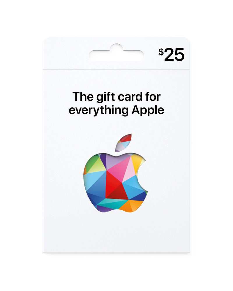 25 Apple Gift Card - App Store Apple Music iTunes iPhone iPad AirPods accessories and more