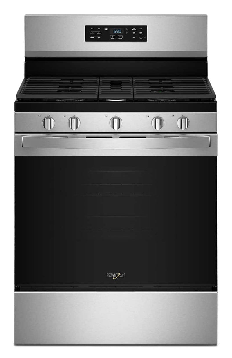 Whirlpool - 5.0 Cu. Ft. Freestanding Gas Convection Range with Air Cooking Technology and Steam Clean - Stainless Steel