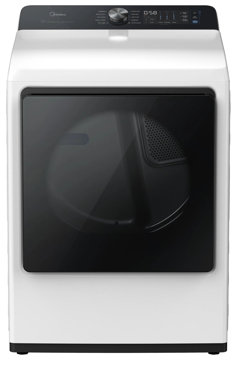 Midea - 7.4 Cu. Ft. Extra-Large Capacity Electric Dryer with QuadSensor Dry - White
