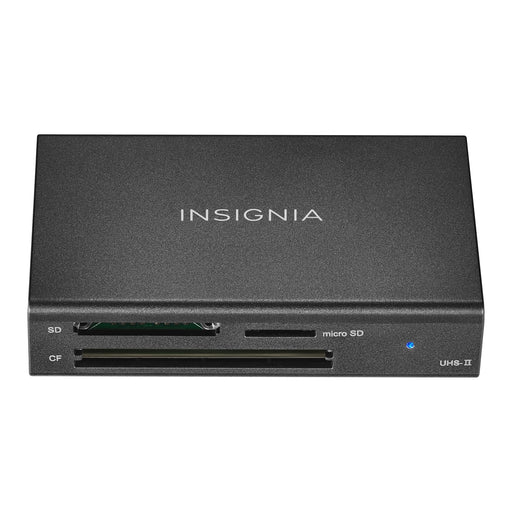 Insignia - USB-C to SD microSD and CompactFlash Memory Card Reader - Black