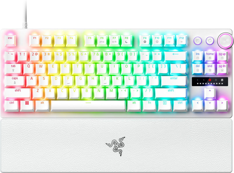 Razer - Huntsman V3 Pro TKL Wired Analog Optical Linear Switch Gaming Keyboard with Snap Tap - White