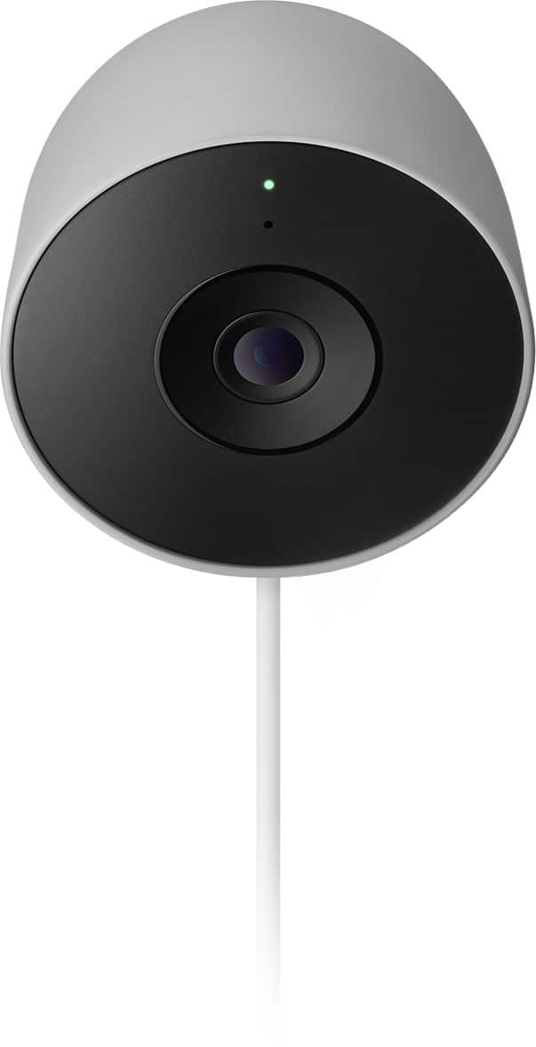 Google - Nest Cam Outdoor (wired 2nd gen) - 2K Video and Gemini - 1-Pack - Hazel