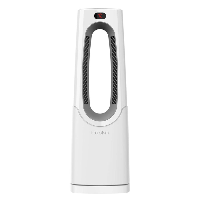 Lasko - 1500-Watt Bladeless Ceramic Tower Space Heater with Timer and Remote Control - White