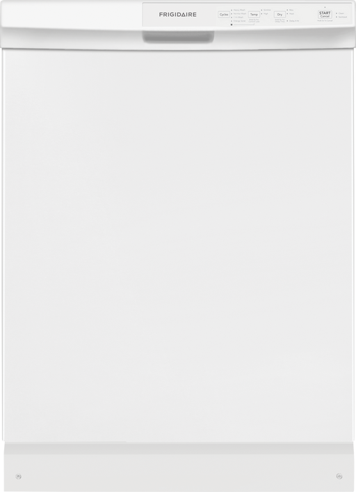 Frigidaire - 24" Front Control Built-In Plastic Tub Dishwasher with MaxDry 54 dBA - White