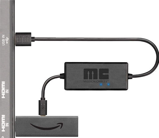 Amazon - Made for Amazon USB Power Cable for Fire TV Stick (Eliminates the Need for AC Adapter) - Black