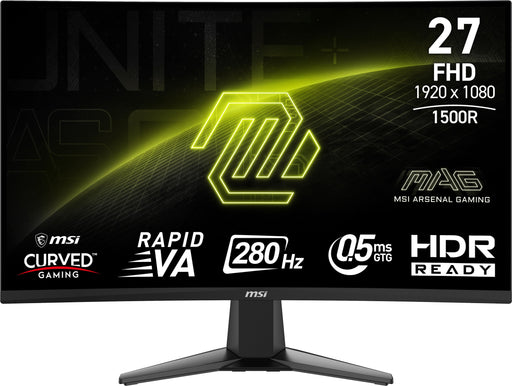 MSI - MAG 276CXF 27" Curved 280Hz 0.5ms Adaptive Sync Gaming Monitor with HDR ready (DisplayPortHDMI) - Metallic Black