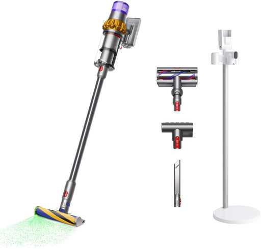 Dyson - V15 Detect + Dok Cordless Vacuum - Yellow/Nickel