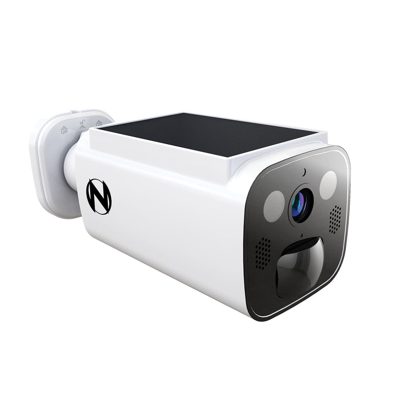 Night Owl - Solar Powered Wire Free 2K Security Camera with Spotlight and 2-Way Audio - White