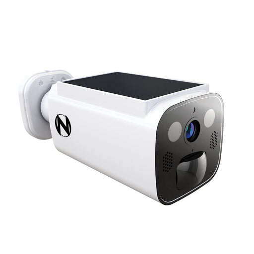 Night Owl - Solar Powered Wire Free 2K Security Camera with Spotlight and 2-Way Audio - White