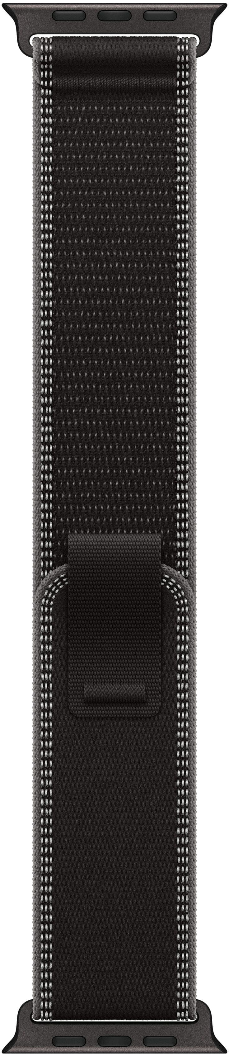 Apple - 49mm Trail Loop - M/L - Black Titanium Finish - Black/Charcoal