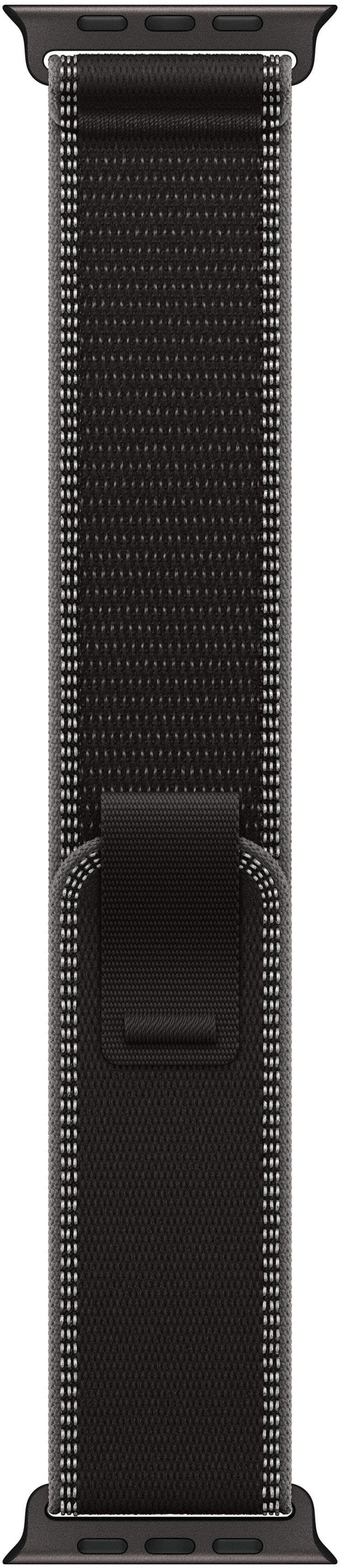 Apple - 49mm Trail Loop - M/L - Black Titanium Finish - Black/Charcoal