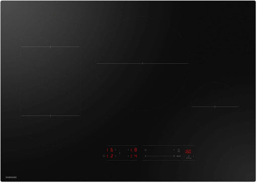 Samsung - 30" Induction Cooktop with Anti-Scratch Matte Glass and Sync Burners - Black